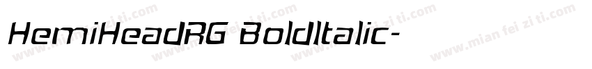 HemiHeadRG Boldltalic字体转换